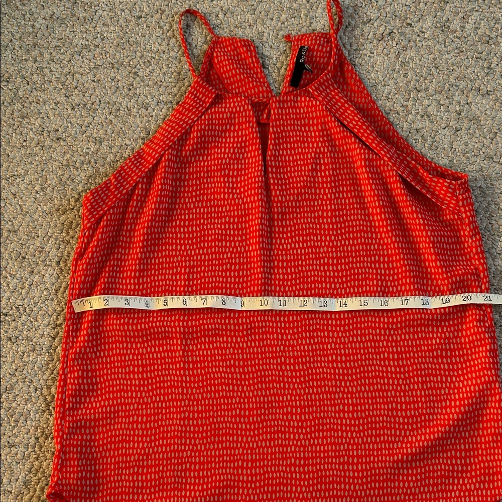 Red pattern flowy tank - Picture 5 of 8